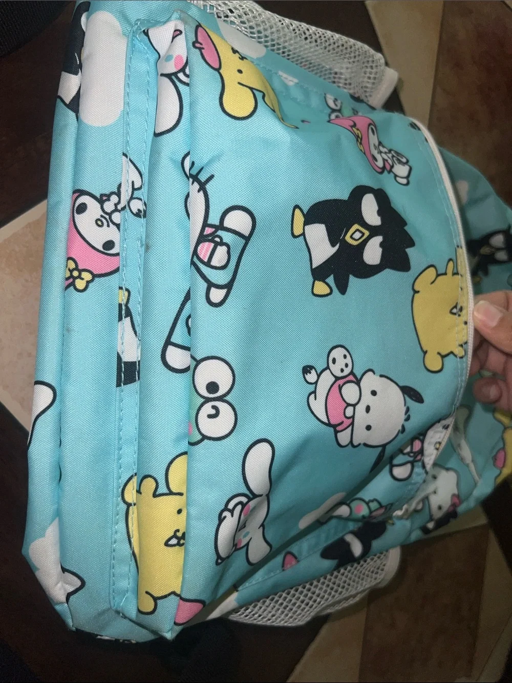 Hello Kitty Light Blue Kids Backpack with Multicolor Characters